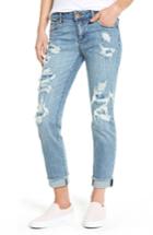 Women's Kut From The Kloth Destroyed & Patched Boyfriend Jeans - Blue