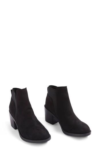 Women's Topshop Buddy Block Heel Bootie .5us / 35eu - Black