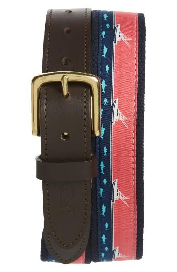 Men's Vineyard Vines Sport Fishing Canvas Club Belt