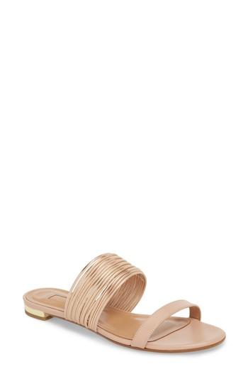 Women's Aquazurra Rendezvous Metallic Sandal Us / 36eu - Pink