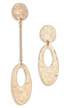 Women's Canvas Jewelry Mismatched Hammered Drop Earrings