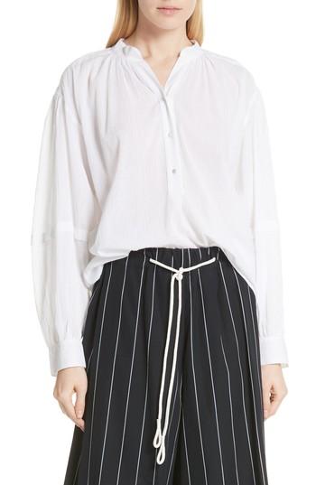Women's Vince Cotton Poet Blouse - White