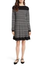 Women's Kate Spade New York Stripe Swing Sweater Dress, Size - Black