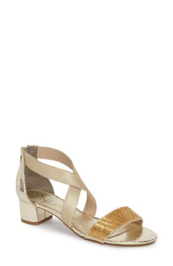 Women's Adrianna Papell Teagen Block Heel Sandal M - Metallic