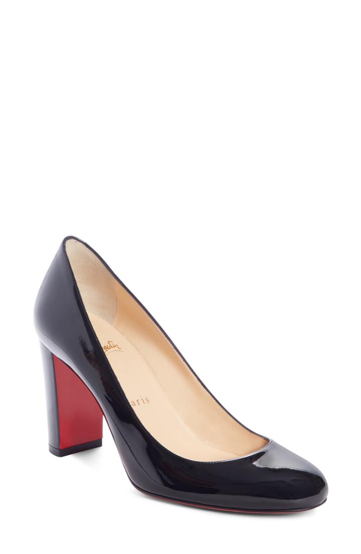 Women's Christian Louboutin Lady Gena Round Toe Pump Us / 34eu - Black