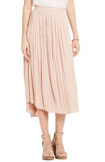Women's Vince Camuto Pleat Midi Skirt - Pink
