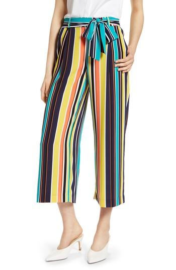 Petite Women's Halogen Wide Leg Crop Pants P - Blue