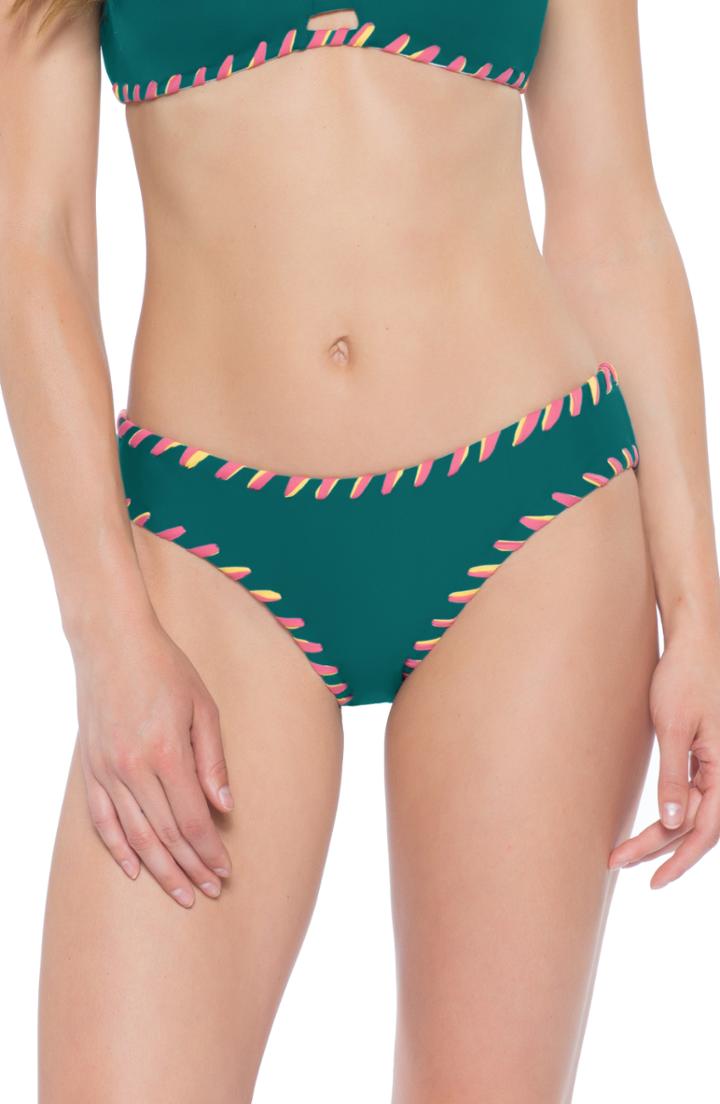 Women's Becca Camille Reversible Bikini Bottoms - Green