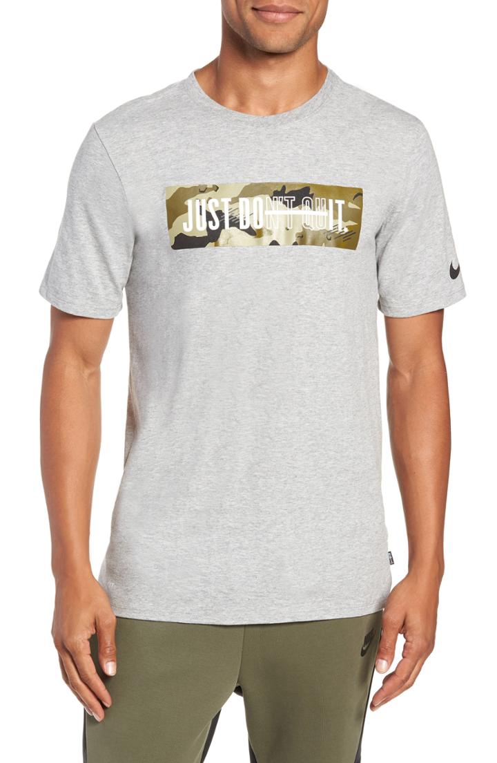 Men's Nike Dry Just Don't Quit T-shirt, Size - Grey