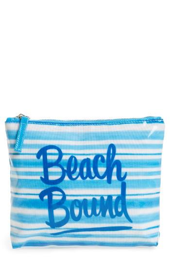 Ki-ele Beach Bound Print Pouch - Blue