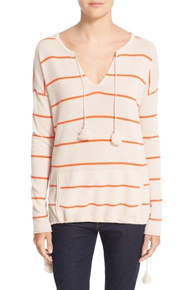 Women's Autumn Cashmere Baja Stripe Cashmere Sweater