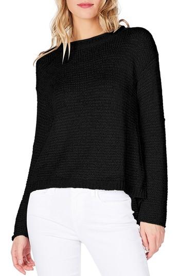 Women's Michael Stars Keyhole Back Sweater - Black