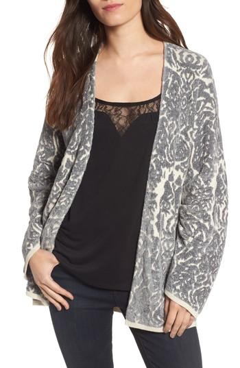Women's Hinge Embroidered Cardigan - Grey