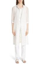 Women's Lafayette 148 New York Perla Reversible Silk Blouse - White