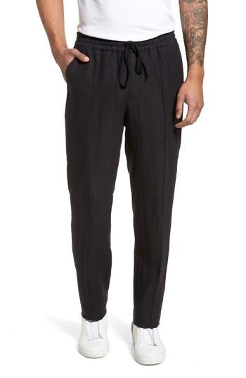 Men's Vince Pintuck Slim Fit Hemp Track Pants - Blue