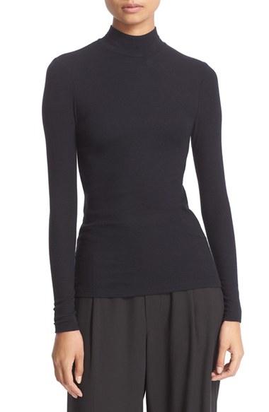 Women's Atm Anthony Thomas Melillo Rib Mock Neck Top - Black