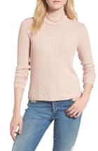 Women's Splendid Sylvie Ribbed Mock Neck Sweater - Pink