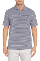Men's Vineyard Vines Color To White Feeder Stripe Polo - Blue