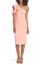 Women's Maggy London Dream One-shoulder Crepe Ruffle Dress