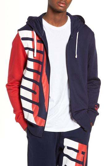 Men's Puma Loud Pack Full Zip Hoodie - Blue