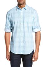 Men's Bugatchi Classic Fit Print Sport Shirt - Green