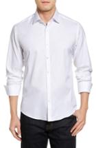 Men's Stone Rose Tonal Stripe Sport Shirt (s) - White