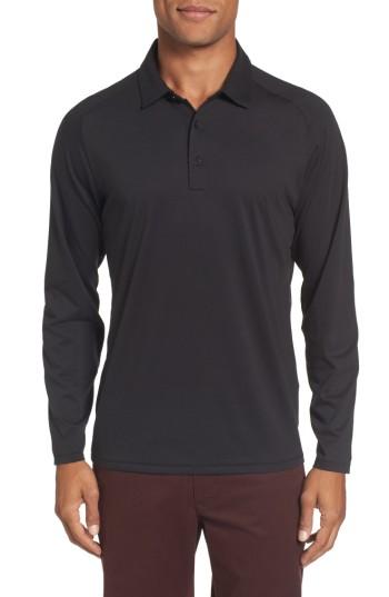 Men's Bonobos Superfine Slim Fit Long Sleeve Polo - Black