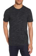 Men's Calibrate Space Dyed One-button Henley T-shirt - Black