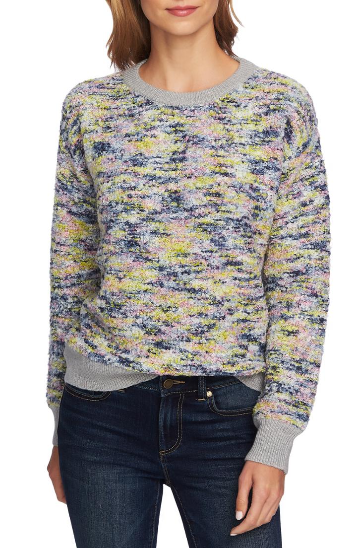 Women's Cece Boucle Sweater, Size - Pink