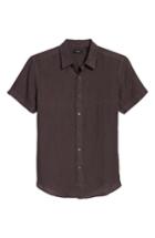 Men's Theory Clark Trim Fit Linen Sport Shirt - Grey