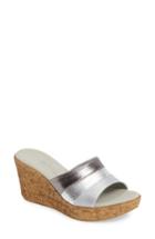 Women's Onex Balero Cork Wedge Sandal M - Grey