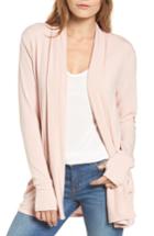 Women's Caslon Off-duty French Terry Cardigan - Pink