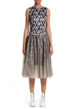 Women's Paskal Floral Print Fit & Flare Dress With Vinyl Skirt - Black