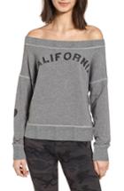 Women's Sundry California Off The Shoulder Pullover - Grey