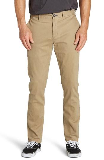 Men's Billabong New Order Slim Straight Chinos - Grey