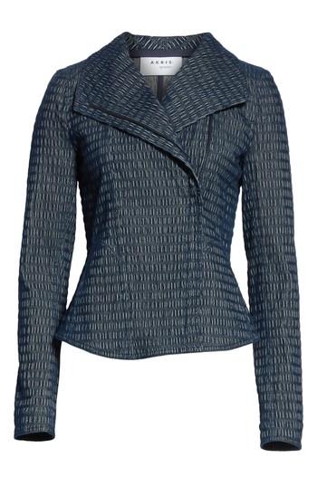 Women's Akris Punto Cloquer Jersey Biker Jacket