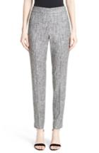 Women's St. John Collection Emma Abstract Stretch Twill Pants - Grey