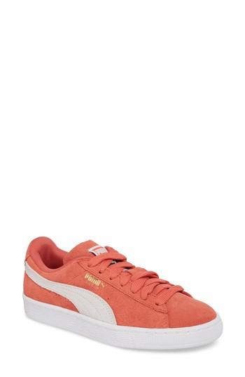 Women's Puma Suede Sneaker M - Coral