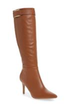 Women's Calvin Klein Glydia Stiletto Knee High Boot .5 Wide Calf M - Brown