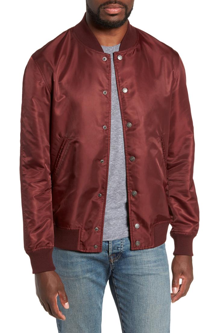 Men's Reigning Champ Ivy League Bomber Jacket - Red