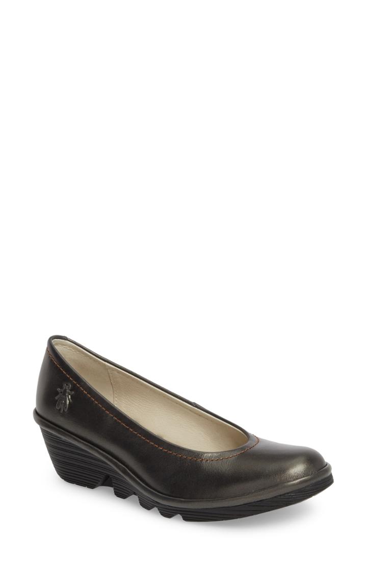 Women's Fly London Mid Wedge Pump -8.5us / 39eu - Brown