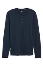 Men's Ag Clyde Long Sleeve Henley, Size - Blue