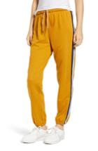 Women's Sundry Stripe Slouchy Sweatpants - Yellow