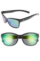 Women's Adidas Excalate 58mm Mirrored Sunglasses - Shiny Black/ Green Mirror