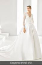 Women's Rosa Clara Drue V-neck Pleated Ballgown, Size In Store Only - Ivory