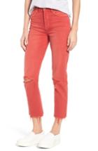 Women's Hudson Jeans Zoeey Crop Straight Leg Jeans - Red