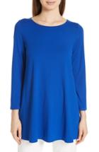 Women's Eileen Fisher Jewel Neck Tunic Top - Blue