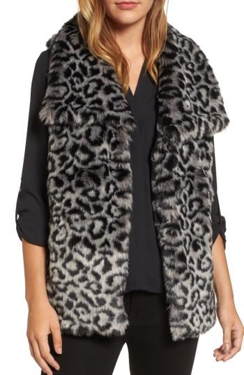 Women's Via Spiga Faux Fur Vest - White (online Only)