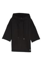 Women's Alo Crop Sleeve Oversize Hoodie - Black