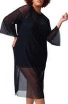 Women's Universal Standard Thames Belle Fog Mesh Dress Xs (10-12) - Black